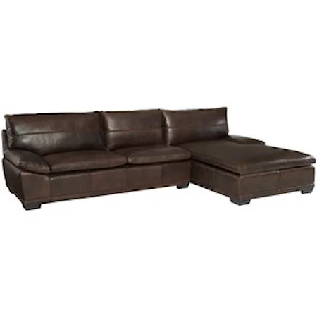 Contemporary Two Piece Sectional with Chaise