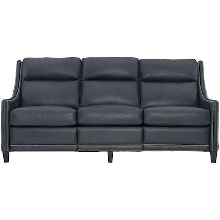Transitional Power Motion Sofa with Power Headrests and USB Port