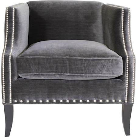 Transitional Chair with Nailhead Trim