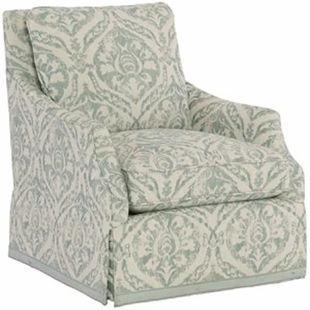 Swivel Chair with Loose Back Cushion