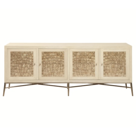 4 Door Buffet with Inset Capiz Shells