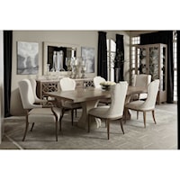 Transitional 7-Piece Table and Chair Set