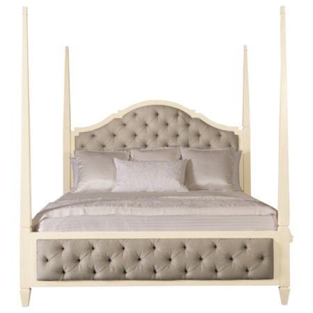 Queen Customizable Upholstered Poster Bed