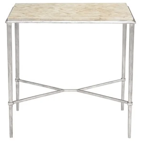 Side Table with Stone Top