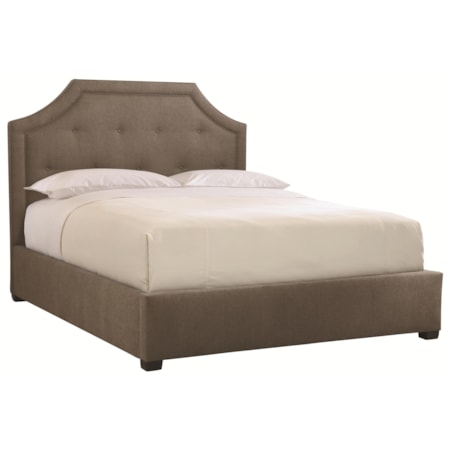 Sophia Crested Twin Size Upholstered Bed