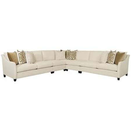 Transitional Five Piece Sectional Sofa