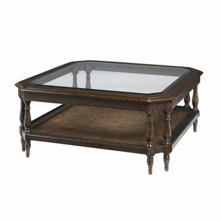Glass Top Square Cocktail Table