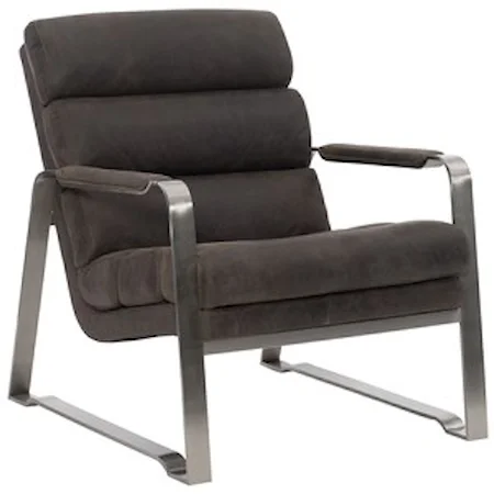 Upholstered Chair with Metal Frame