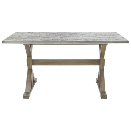 72" Counter Height Gathering Table with Stainless Steel Top