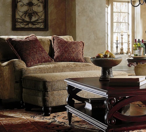 Tarleton Fabric Ottoman