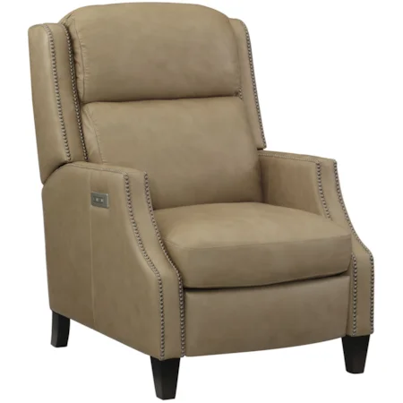 Contemporary Power High-Leg Recliner with Power Headrest and USB Port