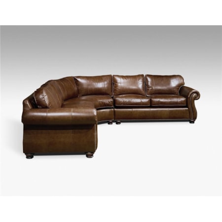Sectional with Rolled Arms