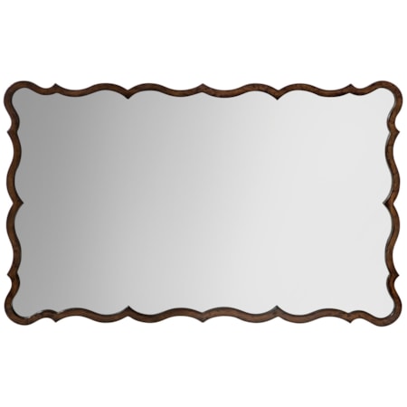 Mirror with Wood Frame and Non-Beveled Glass