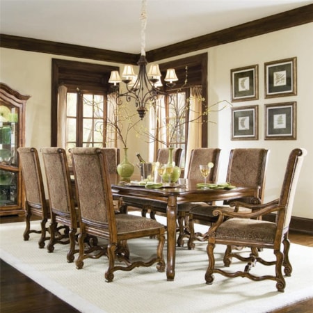9 Piece Scrolled Table Set