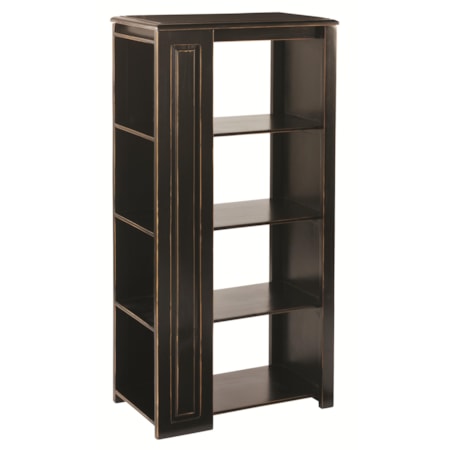 Black Bookcase with Open End