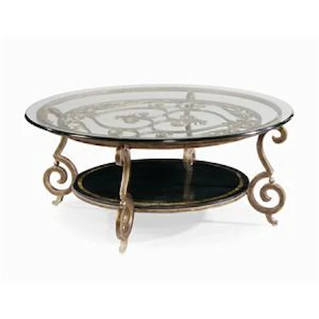 Round Cocktail Table Base & Glass Top