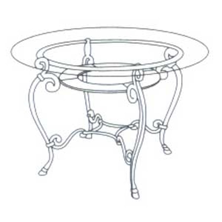 Round Metal & Glass Dining Table