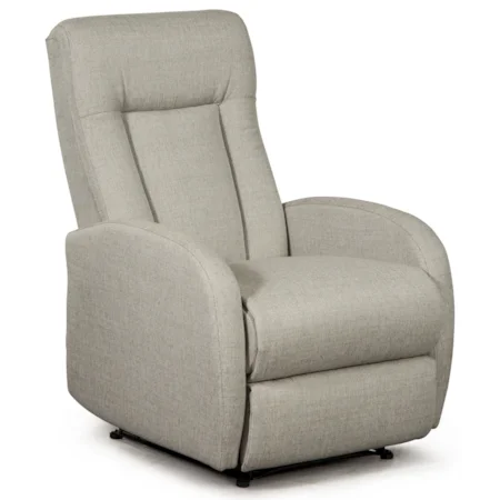 Contemporary Rocker Recliner with Hidden Handle Release