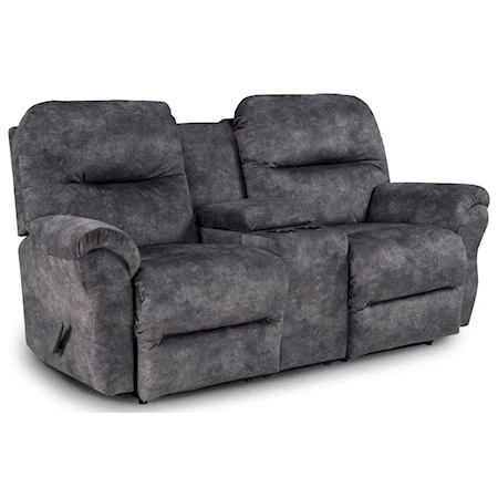 Power Space Saver Reclining Loveseat with Storage Console