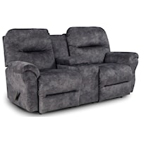 Space Saver Reclining Loveseat with Storage Console