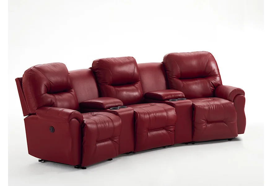 Bodie 3-Seater Power Reclining Home Theater Group by Best Home Furnishings at Conlin's Furniture