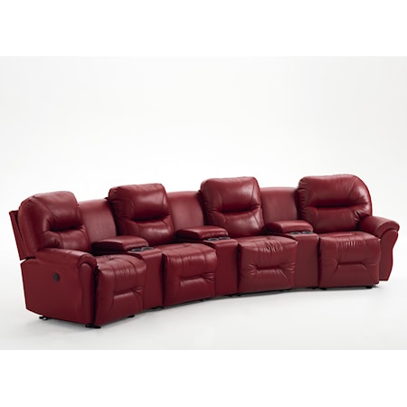 4-Seater Power Reclining Home Theater Group