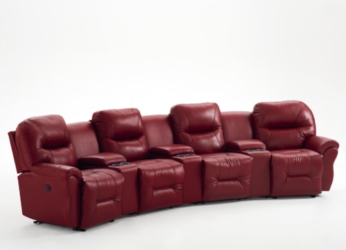 4-Seater Power Reclining Home Theater Group