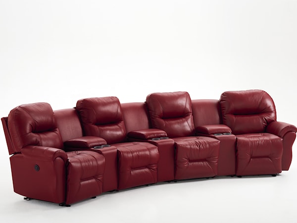 4-Seater Power Reclining Home Theater Group