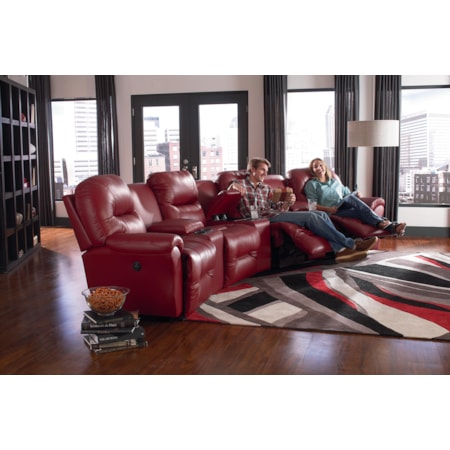 4-Seater Power Reclining Home Theater Group