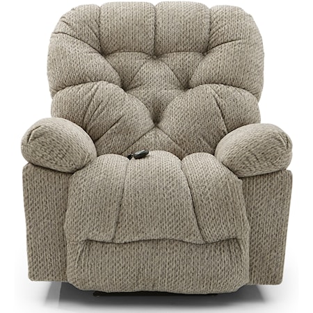 Casual Space Saver Recliner with Tufted Back