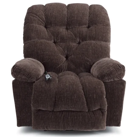 Casual Swivel Glider Recliner with Tufted Back