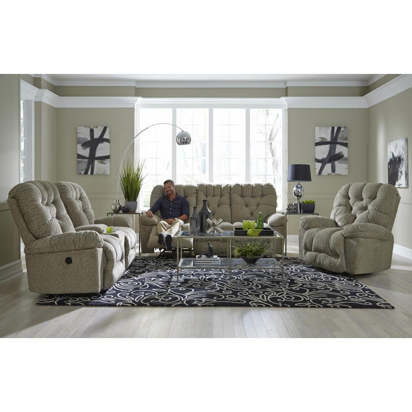 Best Home Furnishings Bolt 7N17 Casual Rocker Recliner with Tufted Back