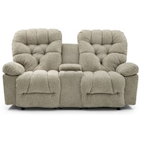 Power Rocker Console Loveseat with Cupholders