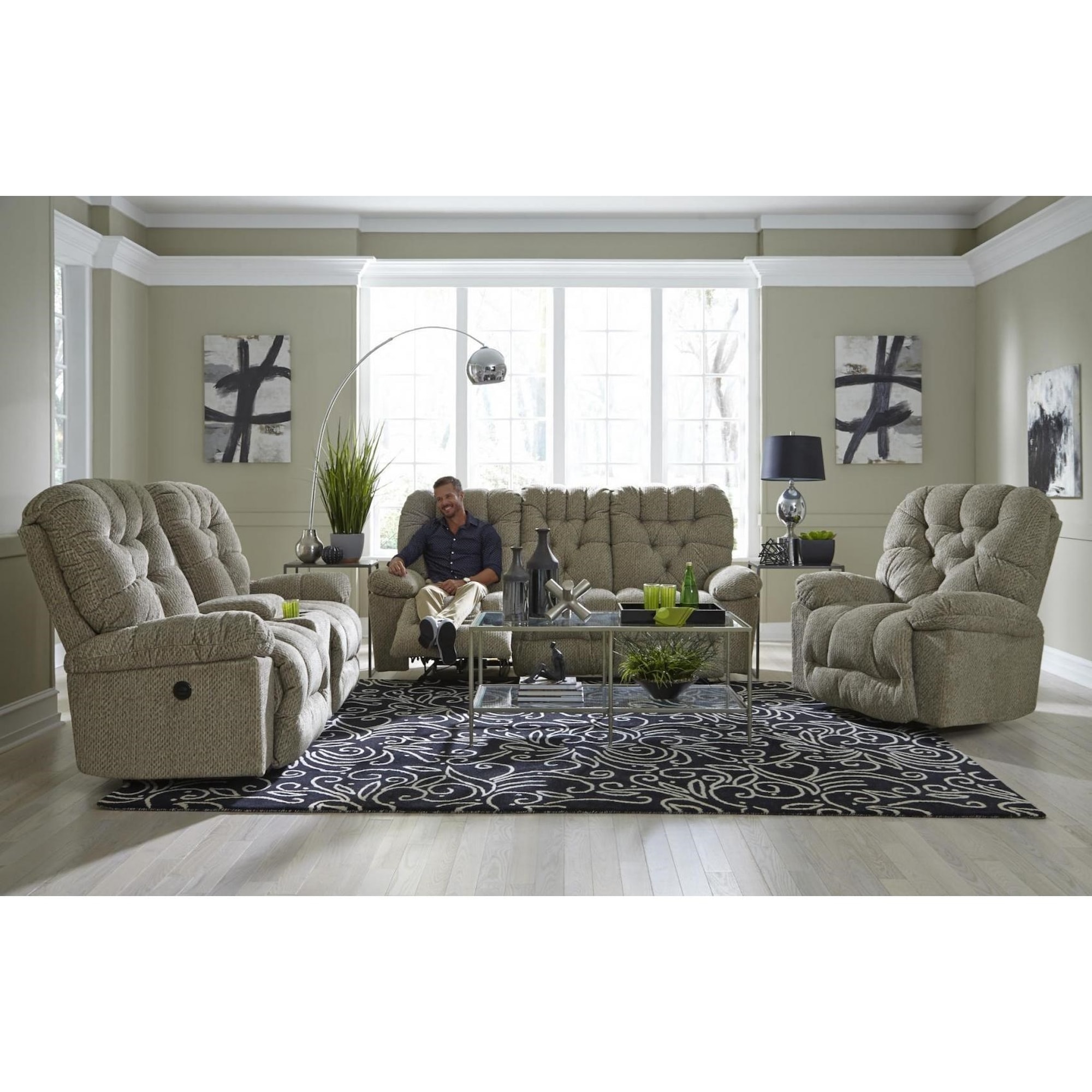 Best Home Furnishings Bolt L710RC7 Rocker Console Loveseat with