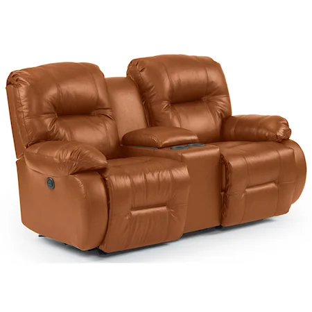 Power Space Saver Console Loveseat with Power Tilt Headrest