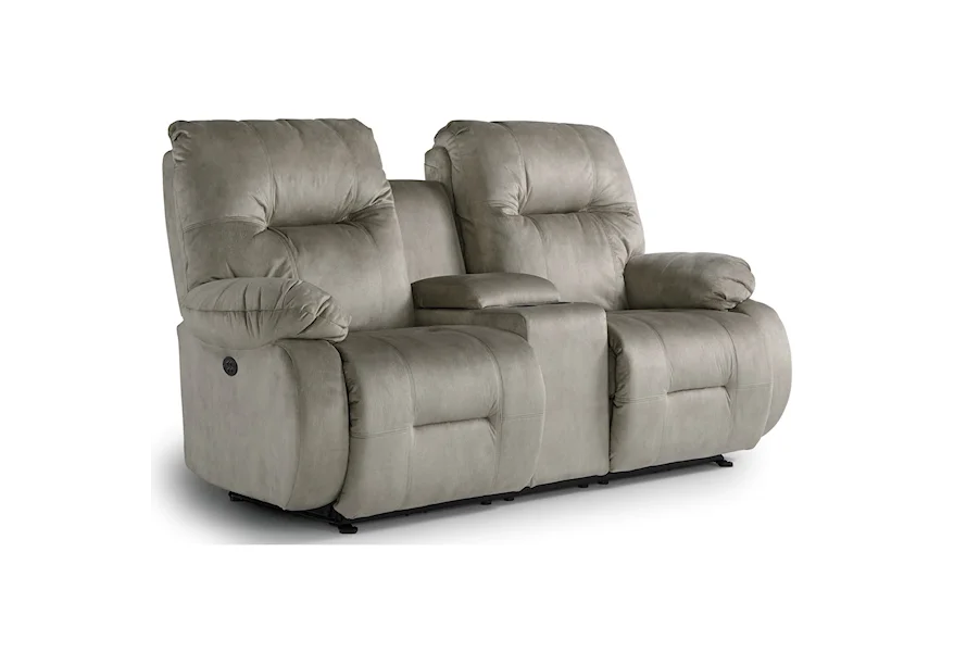 Brinley 2 Rocker Recliner Console Loveseat by Best Home Furnishings at Z & R Furniture