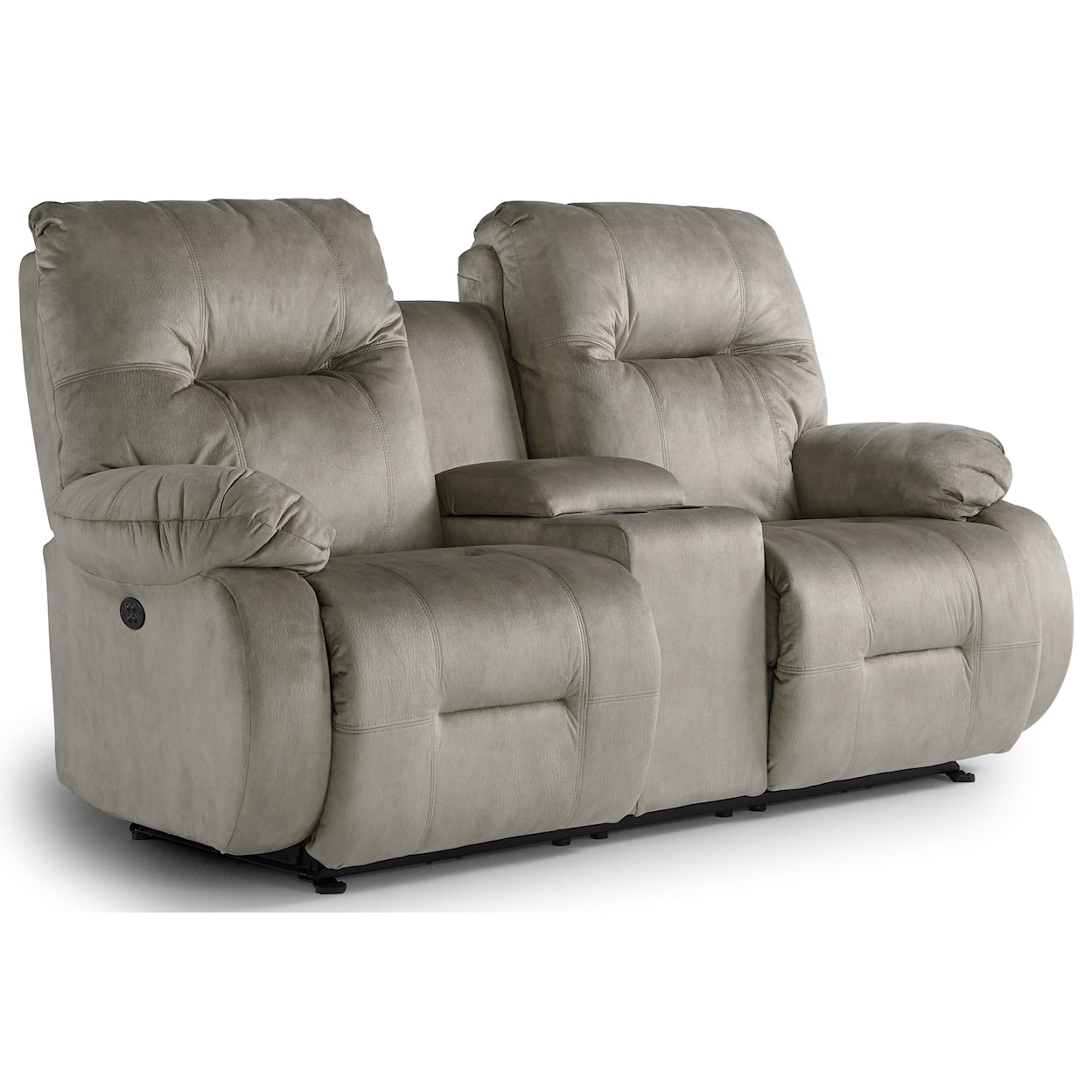 Best Home Furnishings Brinley 2 Rocker Recliner Console Loveseat