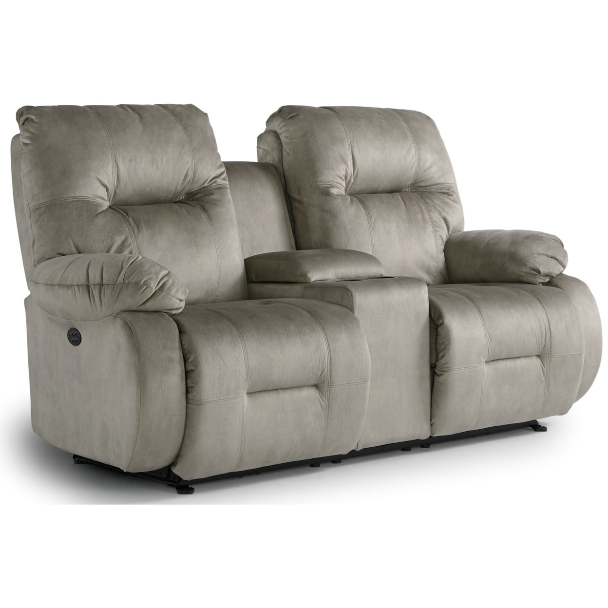 Best Home Furnishings Brinley 2 Power Space Saver Console Loveseat