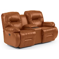 Power Rocking Console Loveseat with Power Tilt Headrest