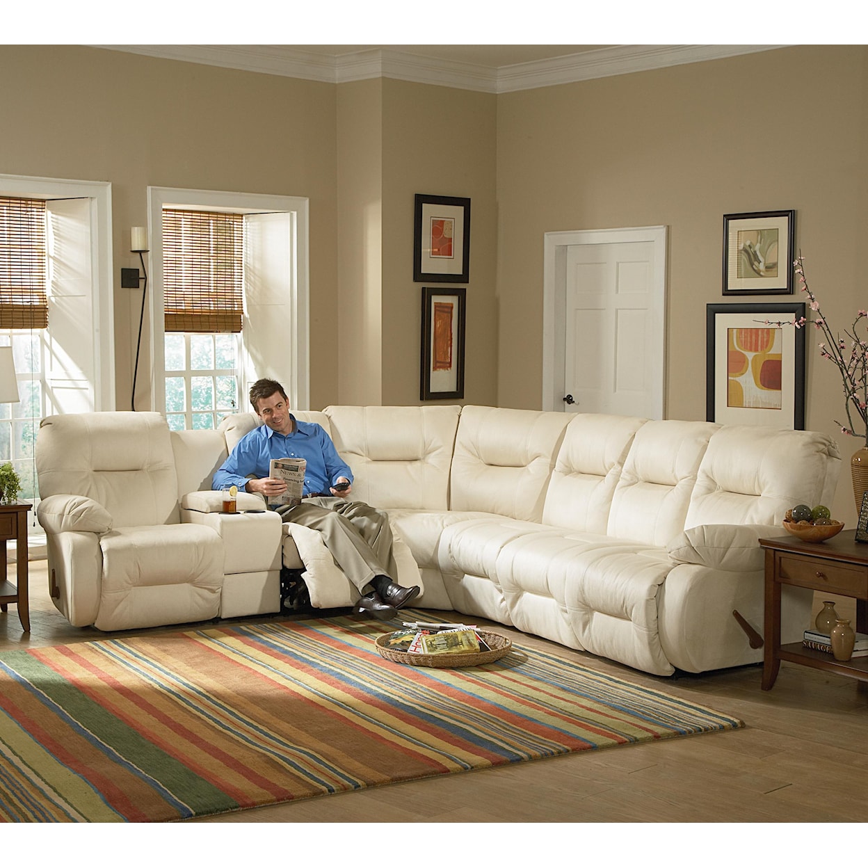 Best Home Furnishings Brinley 2 Reclining Sectional Sofa
