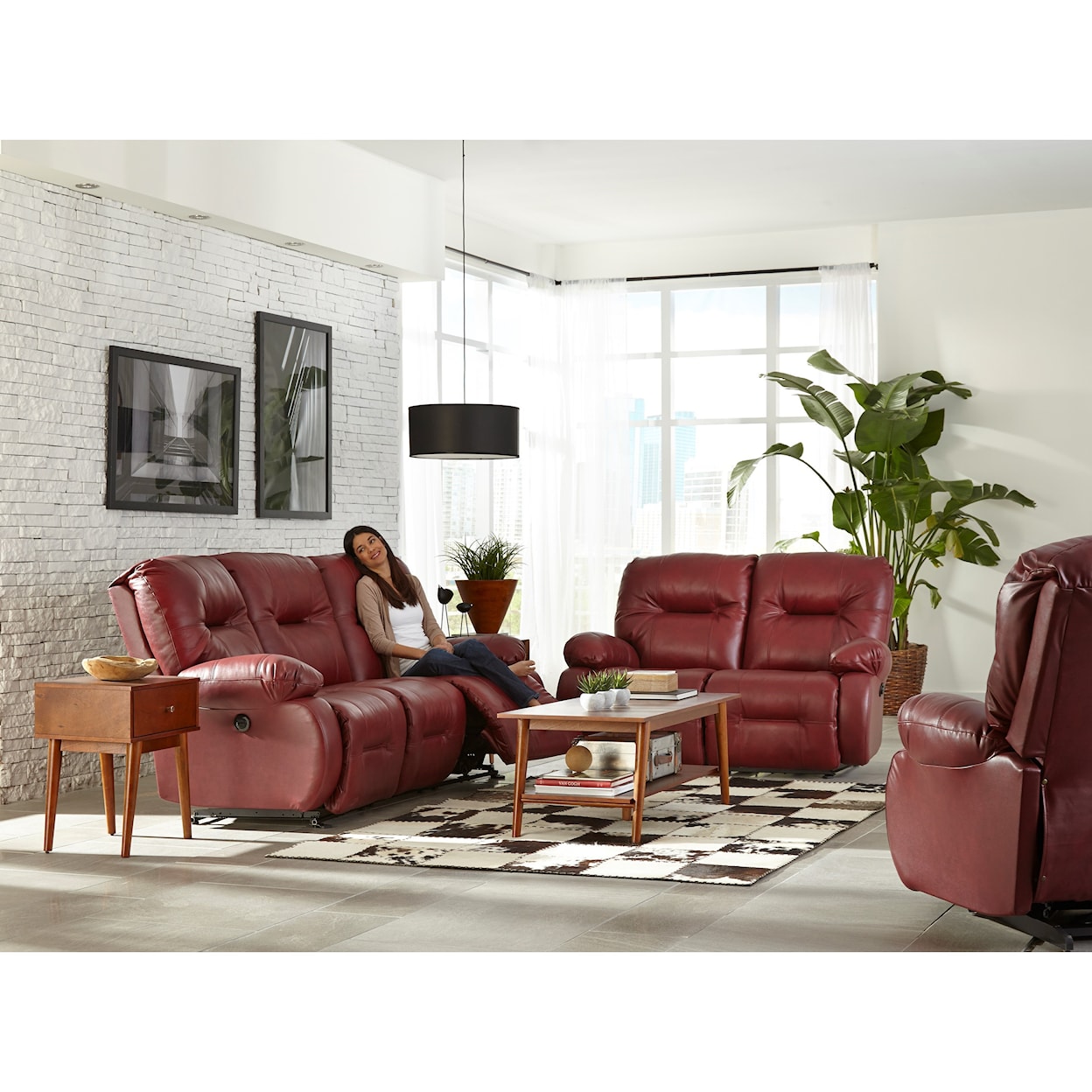Best Home Furnishings Brinley 2 Power Reclining Sofa w/ Pwr Headrest