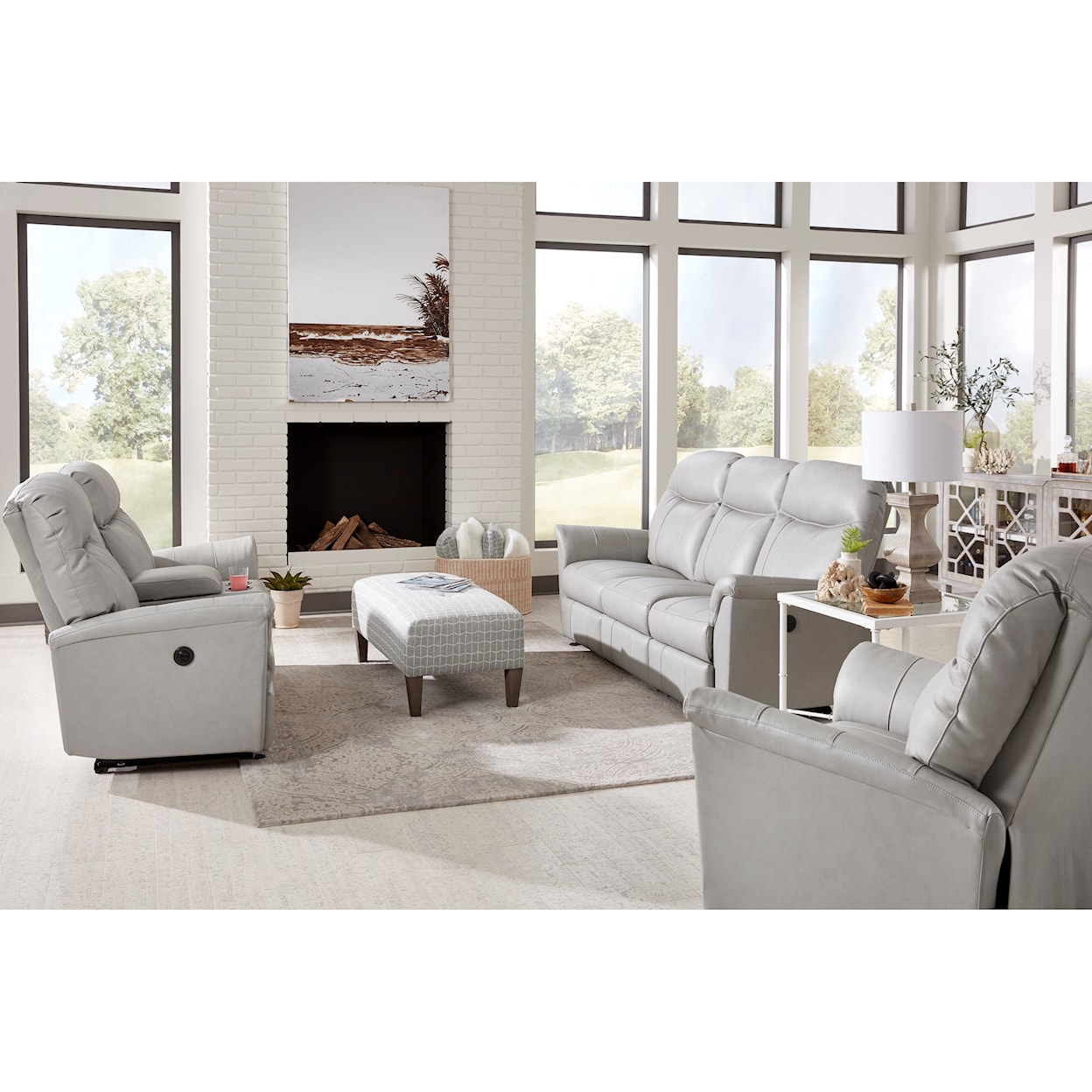 Best Home Furnishings Caitlin Reclining Space Saver Console Loveseat