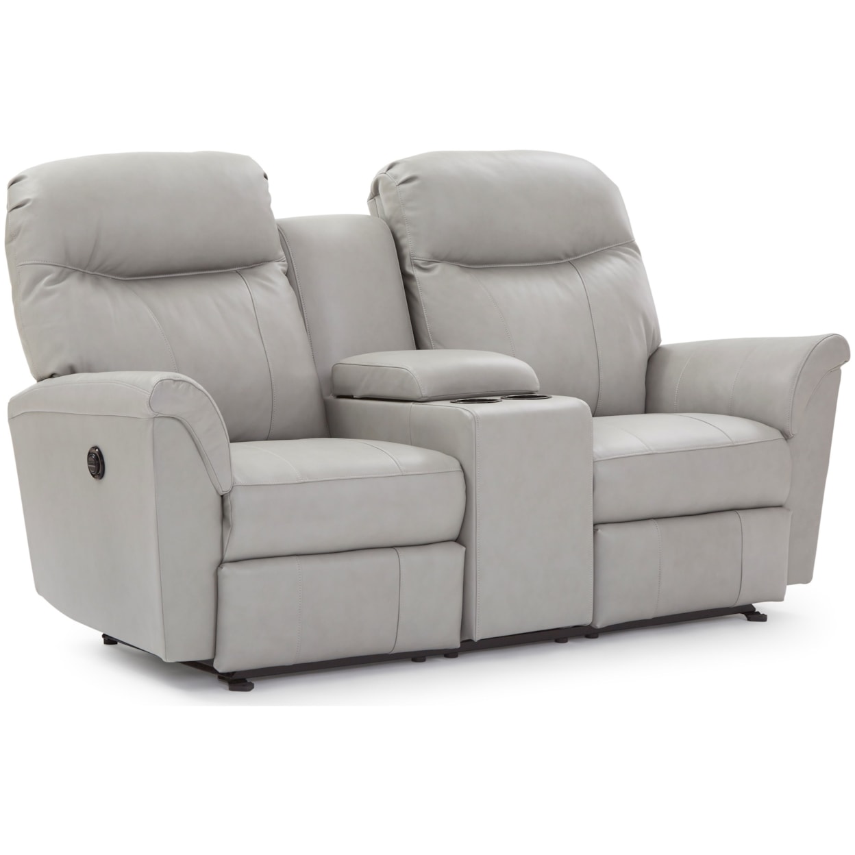 Best Home Furnishings Caitlin Power Rocking Reclining Console Loveseat