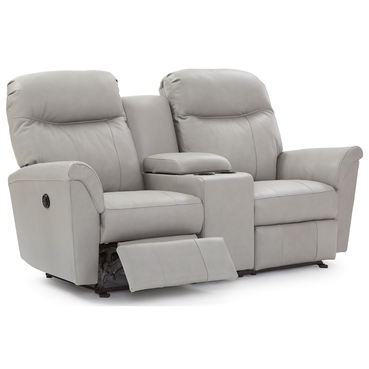 Best Home Furnishings Caitlin Power Rocking Reclining Console Loveseat