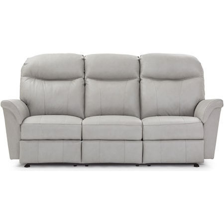 Casual Power Reclining Space Saver Sofa with Power Headrests