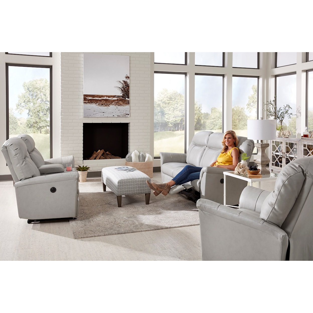 Best Home Furnishings Caitlin Power Reclining Space Saver Sofa