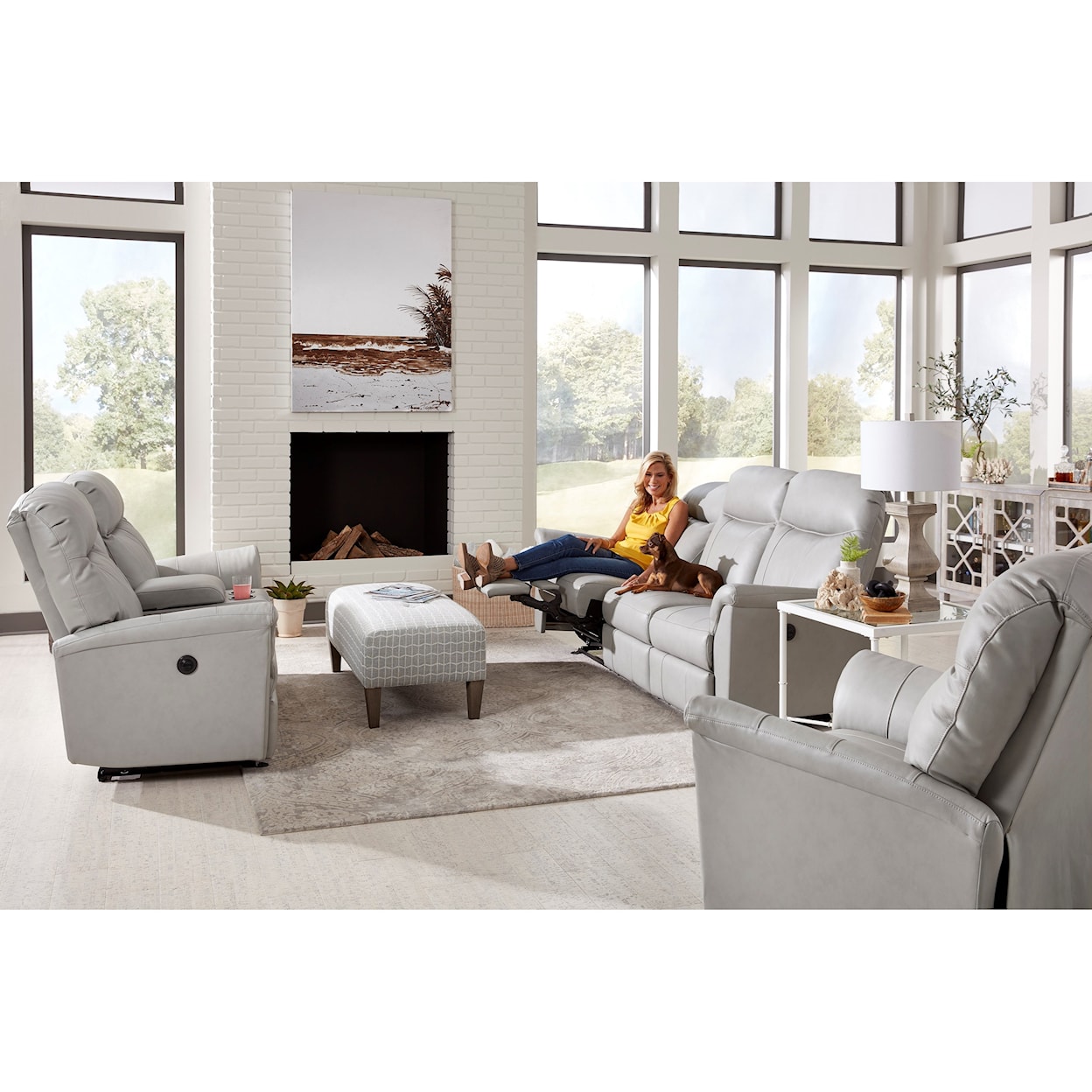 Best Home Furnishings Caitlin Power Reclining Space Saver Sofa