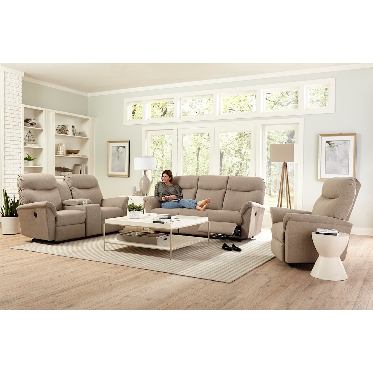 Best Home Furnishings Caitlin Power Reclining Space Saver Sofa