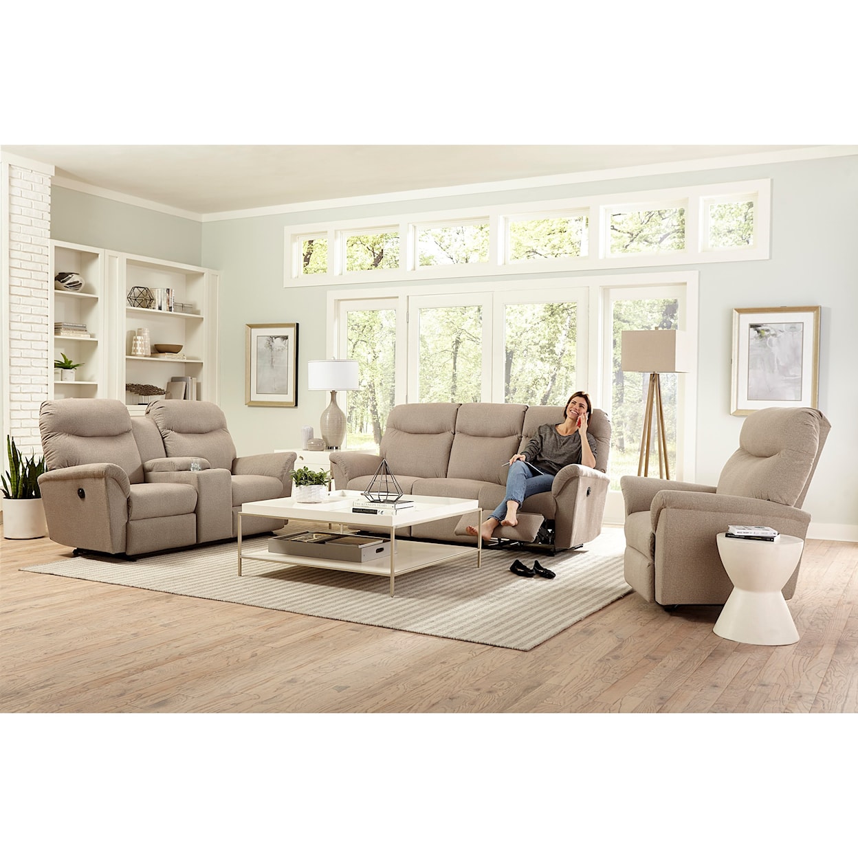 Best Home Furnishings Caitlin Power Reclining Space Saver Sofa