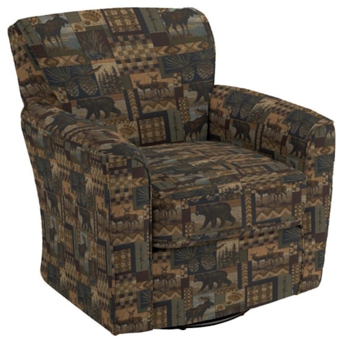 Kaylee Swivel Barrel Arm Chair